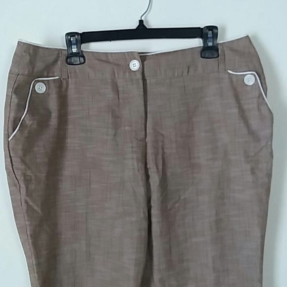 NWOT Robert Louis 16 Tan Khaki Dress Capris - Picture 2 of 7